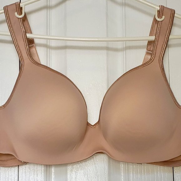 VOGLO BRA      " DANIELA "  Tie Shirt Bra     Size :  42C  Nude color - Picture 1 of 9